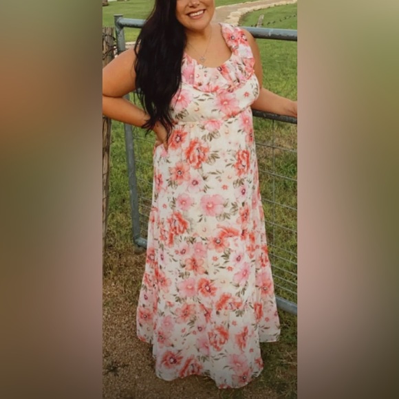 FLORAL MAXI DRESS - Picture 1 of 11